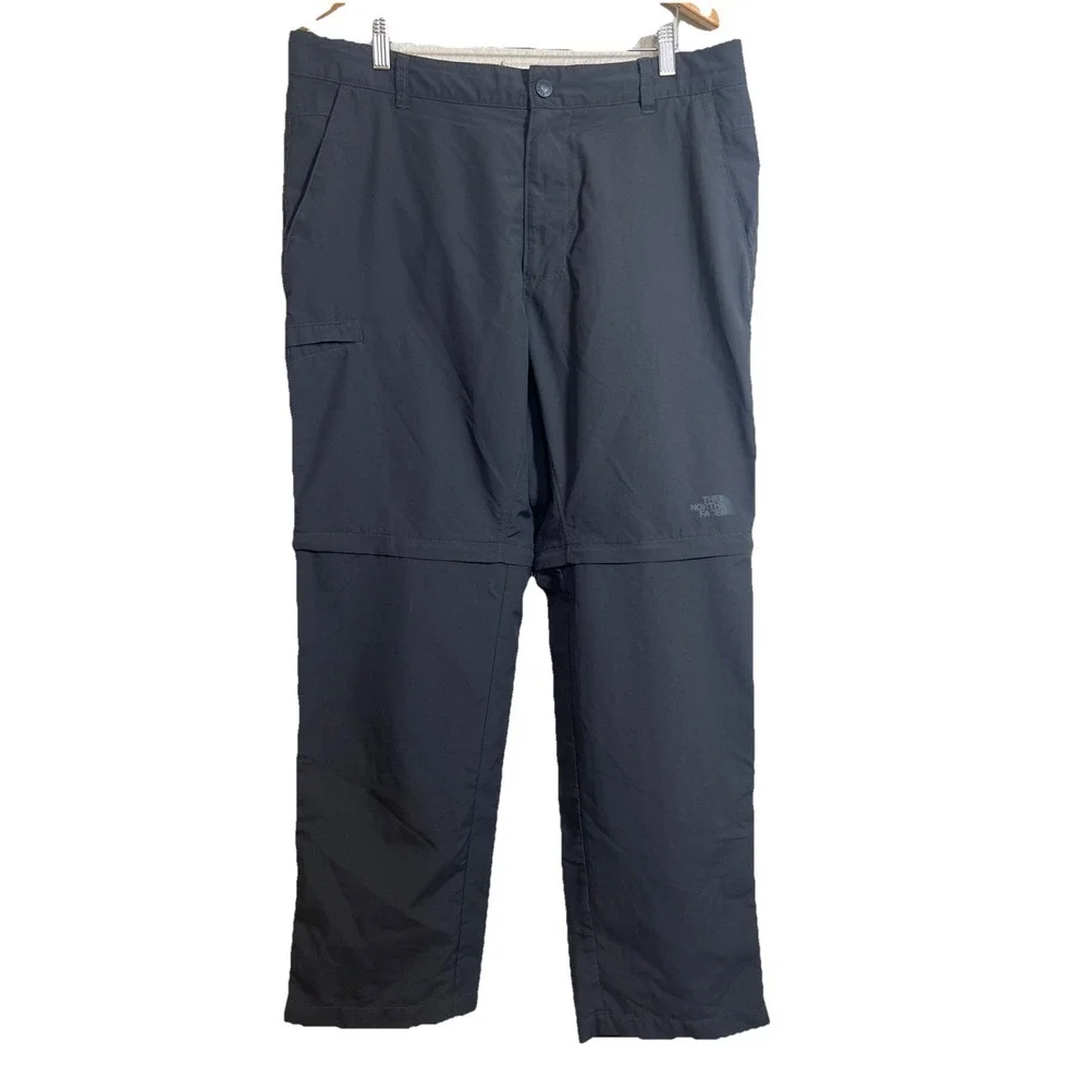 The North Face Pants Mens 36 Gray Convertible Hiking‎ Outdoors Nylon Ripstop